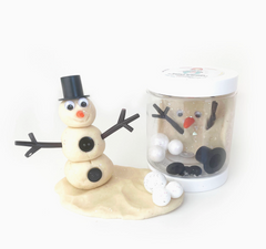 The Snowman Mini Dough-To-Go is the perfect winter-time dough activity! Marshmallow scented! Build a snowman and accessorize him with a carrot nose, arms, buttons, and a hat! Our sensory play kits are designed to inspire imagination and promote open-ended sensory play.