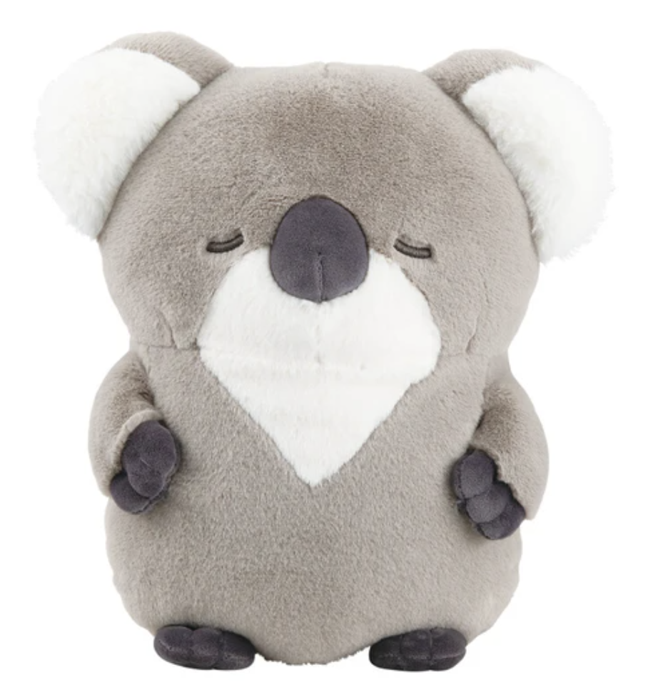 Calming Cuddlers are chubby plush animals with fluffy, round bodies that have gentle faces and peaceful color palettes. From the Korean Poksin series, which means "fluffy" in Korean. This Koala Calming Cuddler Korean Plushie is a fluffy and cute hugging pillow that fits comfortably in both arms.