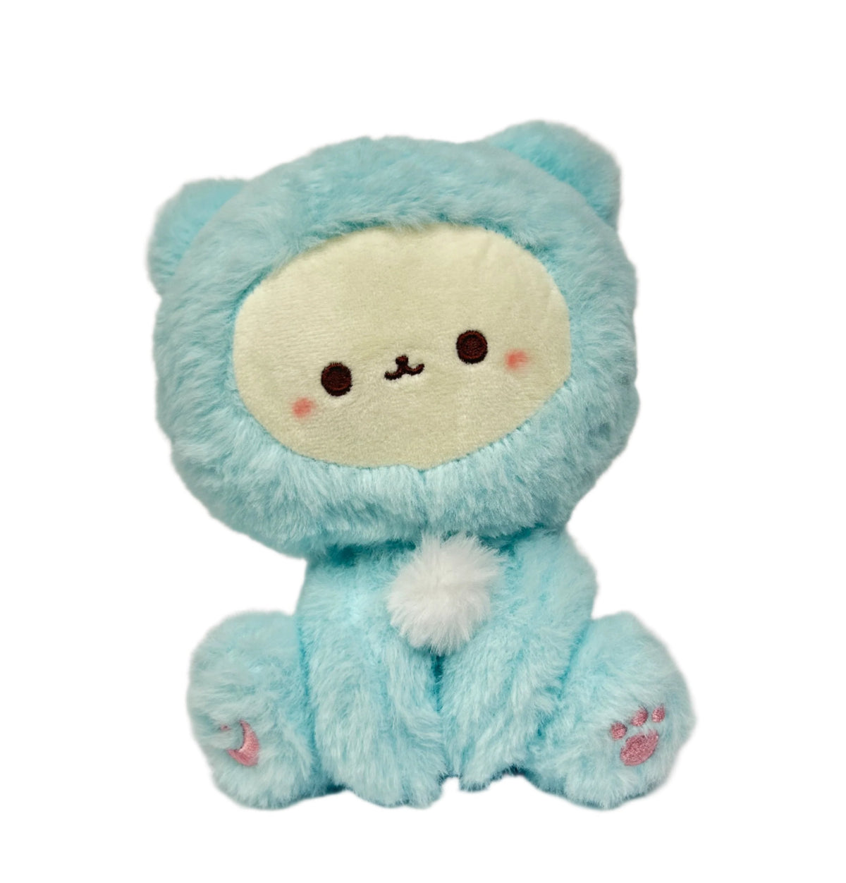 These cuddly Pastel Hooded Animal Plushies are perfect for snuggling at bedtime. Dressed in their soft pastel animal character onesies, they are great for display or for some cozy playtime. Their feet feature individually embroidered shapes making them even cuter with adorable attention to detail! Collect them all or give them as the most adorable gifts!