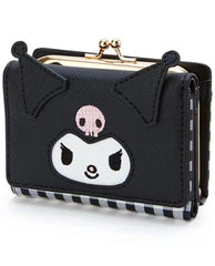 Add a touch of adorable charm to your daily essentials with this Kuromi Face Black Gingham Print Wallet! Perfect for fans of the beloved Sanrio character, Kuromi, this wallet is as functional as it is cute.

Featuring Kuromi in a classy but fun black gingham design, the wallet is accented with a stylish gold clasp, giving it a chic, feminine look.

Made from durable synthetic leather, with multiple compartments for cards, cash, and coins.