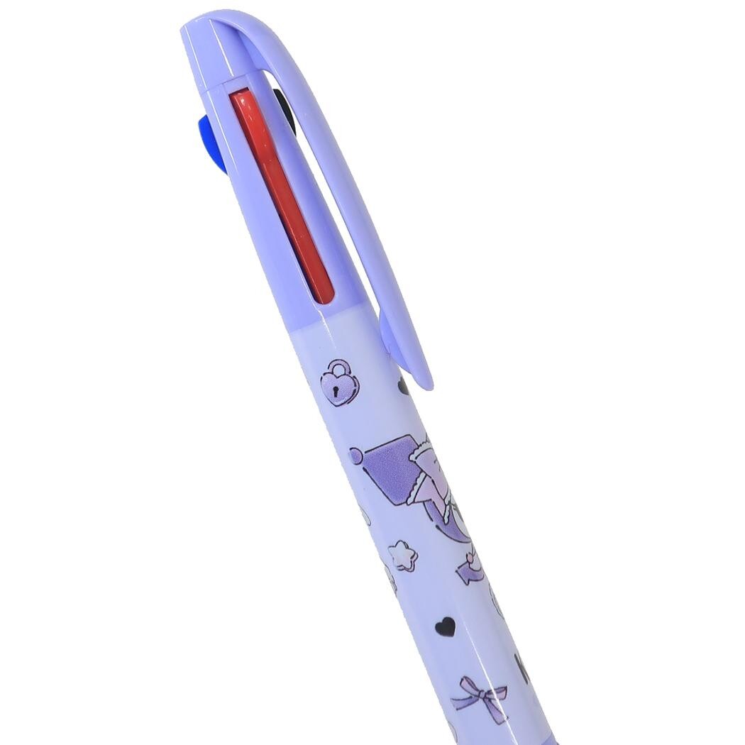 This classic Sanrio item combines cute design with everyday practicality. The 3-color ink makes it easy to switch between writing styles, keeping your notes organized and colorful. Its compact size and smooth writing make it a reliable go-to pen for daily use or a charming gift for any Kuromi fan.