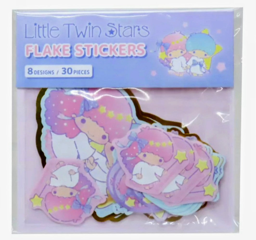 These precious Little Twin Stars Die-Cut Flake Stickers are so cute that you're bound to stick them anywhere! These adorable stickers are perfect for adding a dreamy touch to all your belongings. You'll love how they brighten up your everyday items.
