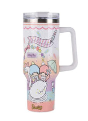 You should have no trouble staying hydrated as you're sure to want to visit and gaze upon this magical tumbler, complete with an amazing design of one of our favorite Sanrio character duos; the one and only Little Twin Stars! The image of Kiki &amp; Lala sailing away on a swan boat is reminiscent of their classic celestial wonderland scene.  Sanrio's Little Twin Stars Kiki &amp; Lala Swan Boat Tumbler Cup is designed to keep your drinks at the perfect temperature. Lightweight and easy to carry, making it pe