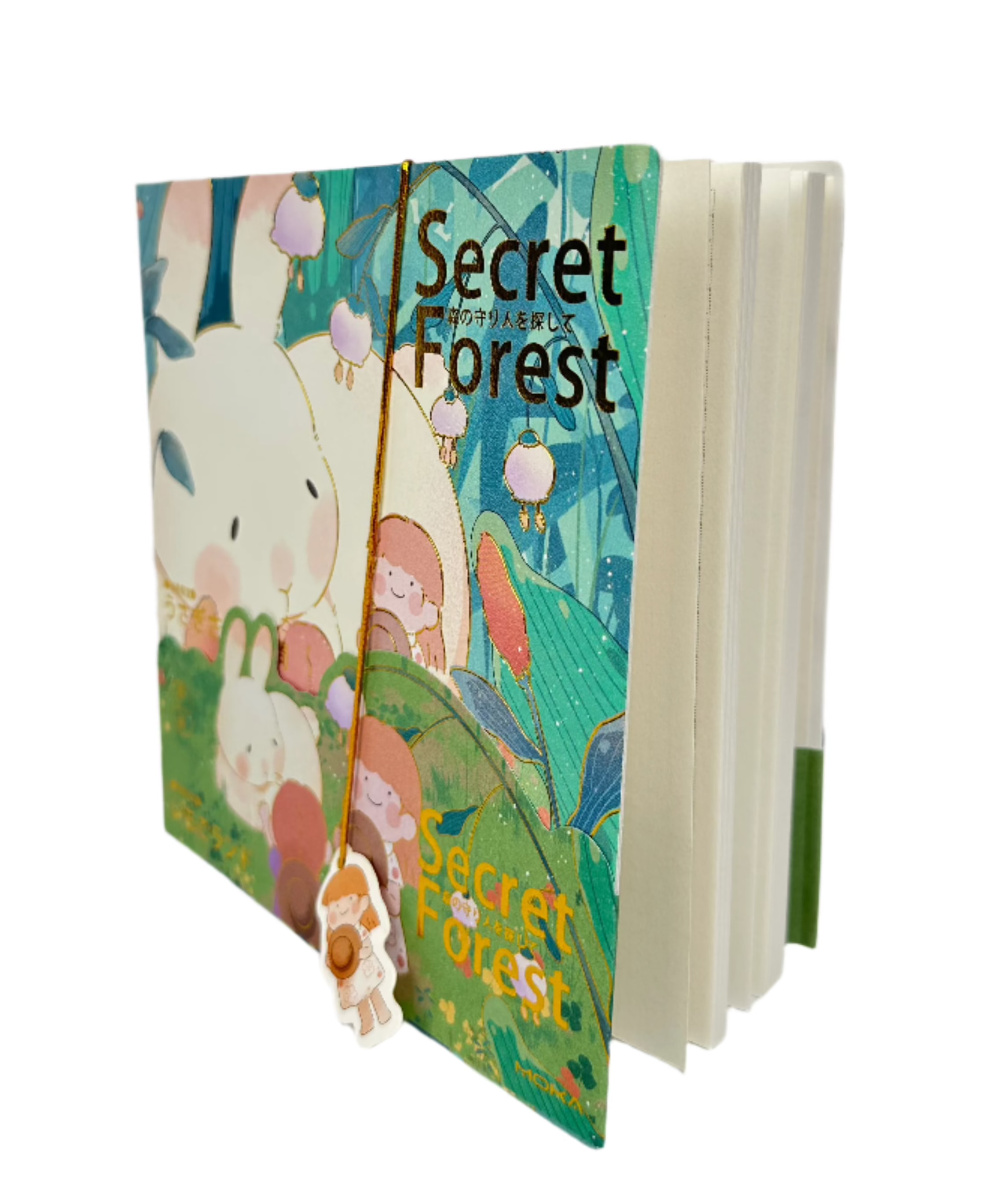 This wonderfully whimsical Magical Secret Forest Notebook is the perfect writing companion for all the academia girls out there! This delightful notebook features a pleasantly plump bunny rabbit and a curious, cute girl, making it an adorable addition to your stationery collection.