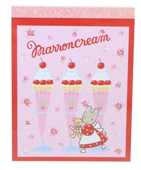 Marroncream Bunny Sundae Cherry Pop Notepad