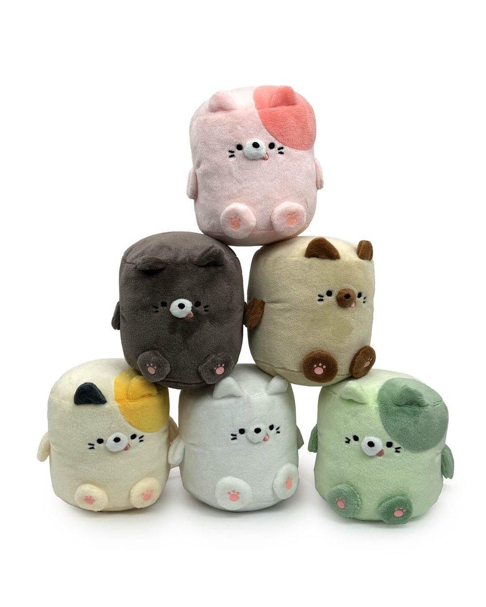 the Marshmallow Kitty Plushie stuffed cats: a delightful fusion of fluffy marshmallow and cuddly cat! Crafted with the softest plush material, these unique and adorable stuffed animals capture the essence of a playful kitten in its round, squishy form. Fun and stackable!