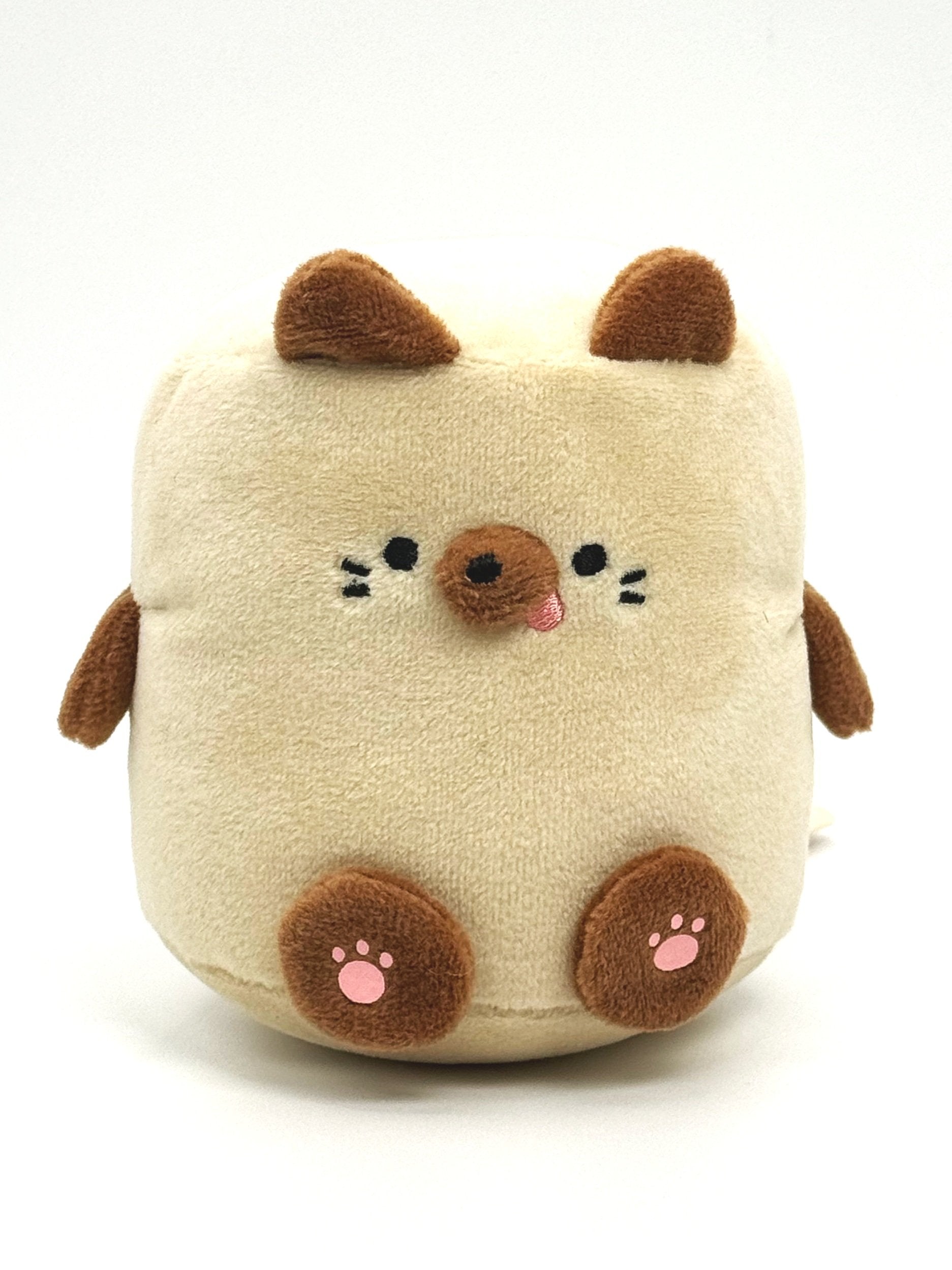 the Marshmallow Kitty Plushie stuffed cats: a delightful fusion of fluffy marshmallow and cuddly cat! Crafted with the softest plush material, these unique and adorable stuffed animals capture the essence of a playful kitten in its round, squishy form. Fun and stackable!