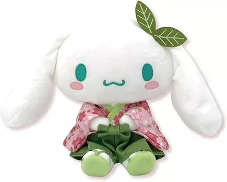 Suppose you miss the beauty of spring and the lovely fragrance of cherry blossoms. Have it forever with the Matcha Sakura Garden Cinnamoroll Kimono Plushie, an enchanting mix of traditional Japanese elegance and kawaii charm. This plushie is made from soft, huggable material, perfect for snuggling or adding a cute touch to your space.

Cinnamoroll's gentle expression and detailed kimono design make his charm as lovely as the spring flower. The vibrant green color and delicate sakura motifs give him a unique