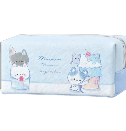 Store your writing supplies in this Meow Meow Ice Cream Cats Pencil Case which features cheerful illustrations of adorable kittens and sweet treats! "Whether you're planning to give this item as a gift or keep it for yourself, it's the perfect case for storing everything from colored pencils and pens to highlighters and erasers. 