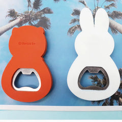 Designed for fans of these beloved Dutch characters, these Miffy &amp; Boris Bottle Openers offer both functionality and a fun aesthetic.

Featuring the iconic bunny and her friendly-faced buddy Boris, these bottle openers are practical and visually appealing. Crafted from durable materials, Miffy's delightful design is sure to catch the eye at any gathering, while the reliable opener also makes quick work of bottle caps, ensuring your drinks are ready to enjoy in no time.