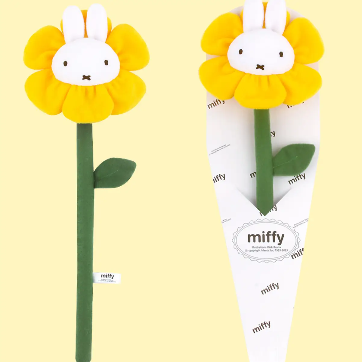 Our Miffy Bouquet Buddies Plush Flowers can be used in a variety of ways to brighten your life- beautify the spaces in your home with a fabulously placed bouquet, wrap it around your daily bag or backpack, or wear it as a fun accessory around your wrist.