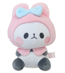 This adorable Mochi the Panda Meets Sanrio My Melody Plushie combines the charming face of Mochi Mochi the Panda with My Melody's signature bow-embellished hood. This plushie is not just a toy; it's a celebration of two beloved characters and a decade of cuteness!