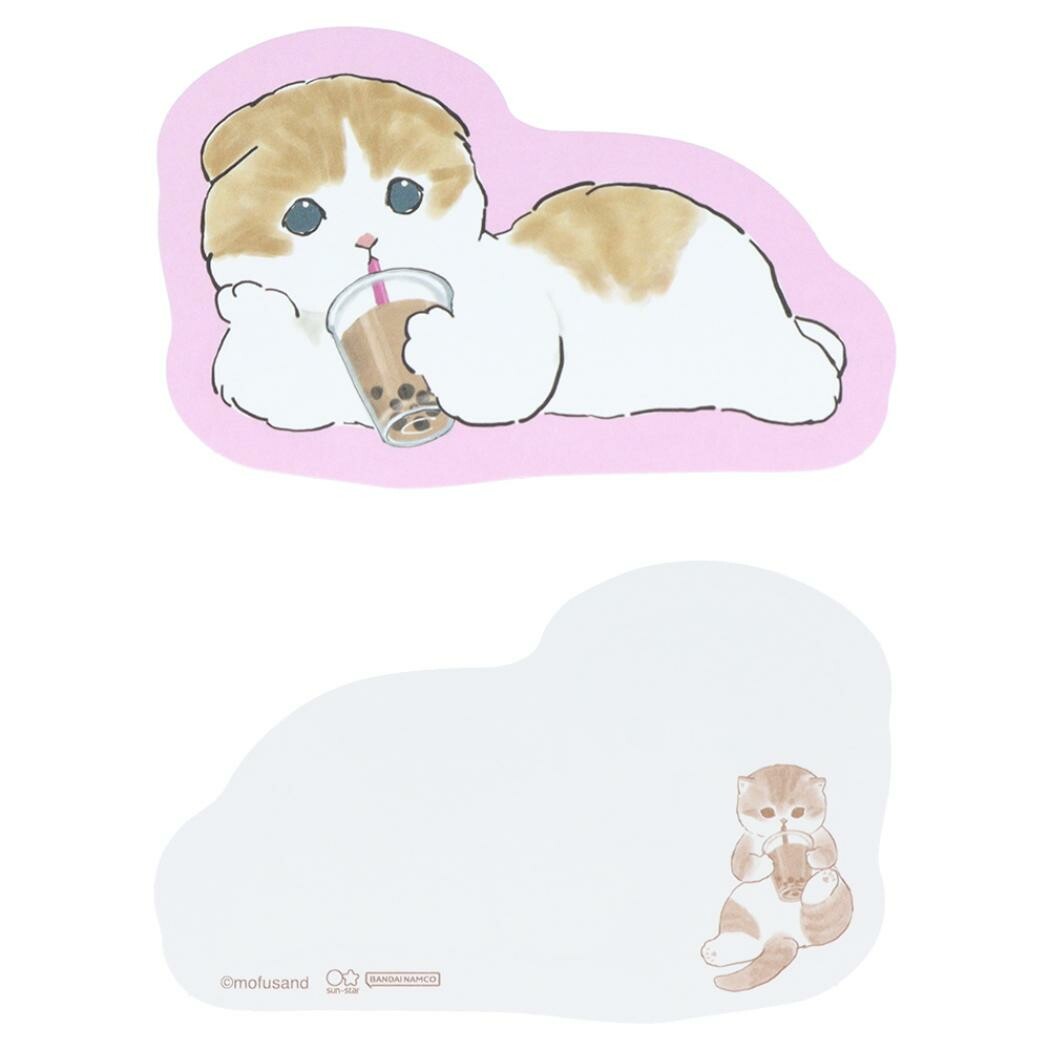 Mofusand Boba Lounge Die-Cut Mini Letter Set