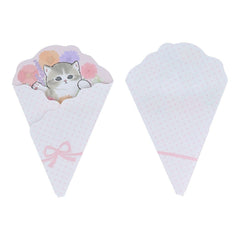 Celebrate cuteness with the Mofusand Pink Flower Bouquet Letter Set, featuring the beloved fluffy cats created by illustrator Juno (Junko Noji). 