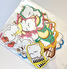 These amazing Musical Bears Kawaii Flake Sticker Bags can add personality to any notes, letters, planners, and more! Get creative and mix and match multiple stickers to create unique new stories. Perfect for all ages especially for high school and college!