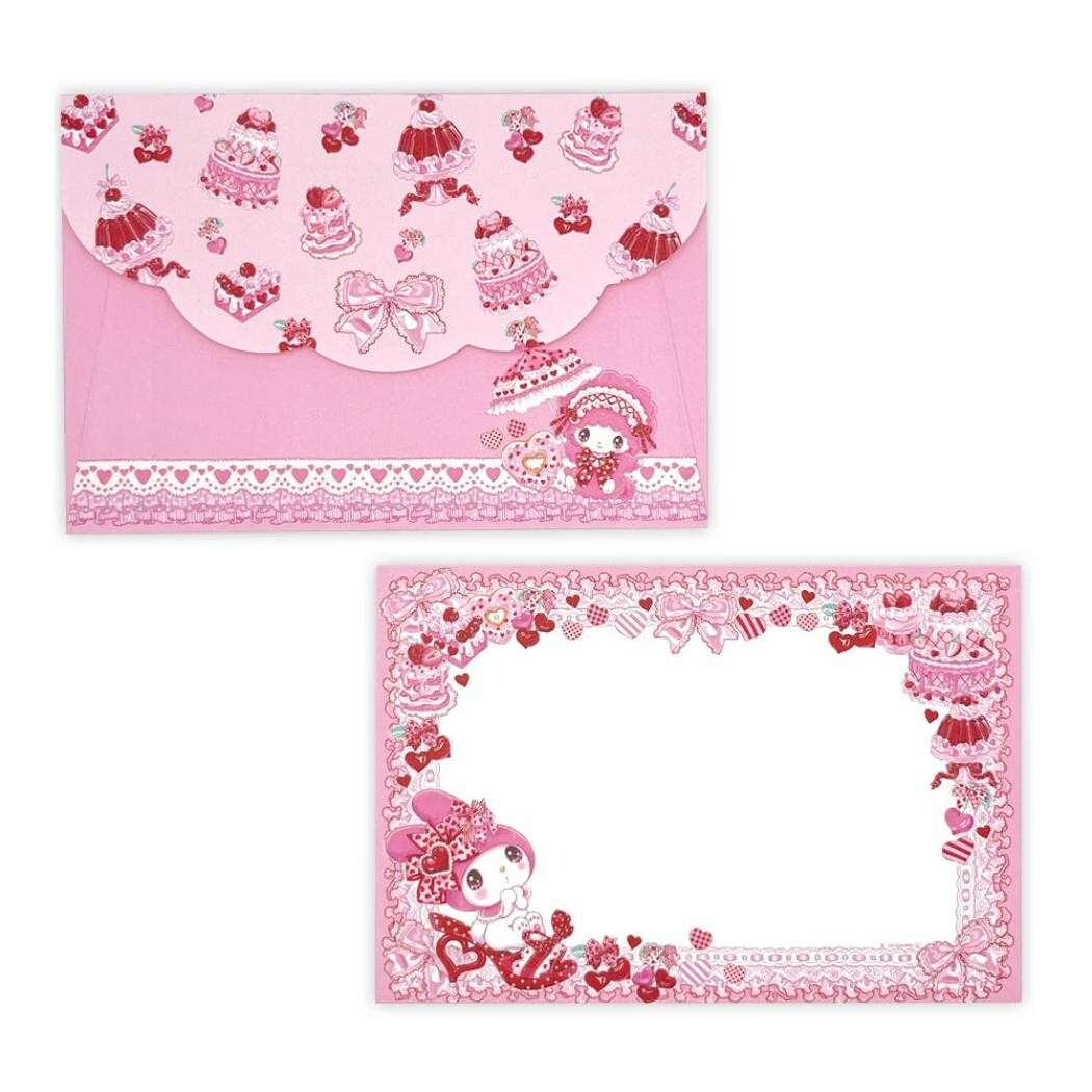 This My Melody Sanrio X Ame No Mori Fumika Collaboration Letter Set blends classic Sanrio charm with the delicate, whimsical style of acclaimed Japanese illustrator Ame No Mori Fumika. The set includes eight sheets of stationery and four envelopes, perfect for handwritten notes, letters, or gifting. Compact and beautifully designed, it’s a collectible piece for fans who love both Sanrio and unique, artistic collaborations.