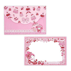 This My Melody Sanrio X Ame No Mori Fumika Collaboration Letter Set blends classic Sanrio charm with the delicate, whimsical style of acclaimed Japanese illustrator Ame No Mori Fumika. The set includes eight sheets of stationery and four envelopes, perfect for handwritten notes, letters, or gifting. Compact and beautifully designed, it’s a collectible piece for fans who love both Sanrio and unique, artistic collaborations.