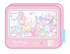 Celebrate My Melody's 50th Anniversary with our whimsical Claw Machine Shaker Pouch! This unique accessory captures the excitement of arcade fun with a special design featuring My Melody as an adorable prize inside a claw machine. The innovative shaker element adds a playful touch to this commemorative piece, while the practical pouch design keeps your treasures safe and organized. Perfect for collectors and fans celebrating 50 years of My Melody's sweet charm, this pouch brings arcade nostalgia and kawaii 