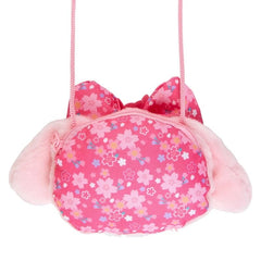 Embrace elegant kawaii style with our My Melody Kimono Face Pink Pochette Bag! Part of our limited Kimono Collection, this charming pochette features My Melody's beloved face adorned with beautiful cherry blossom kimono-inspired details. The lovely pink sakura color scheme perfectly captures the essence of traditional Japanese design while maintaining My Melody's sweet charm. This versatile bag is perfectly sized to carry your daily essentials while making a stylish statement. A special piece!