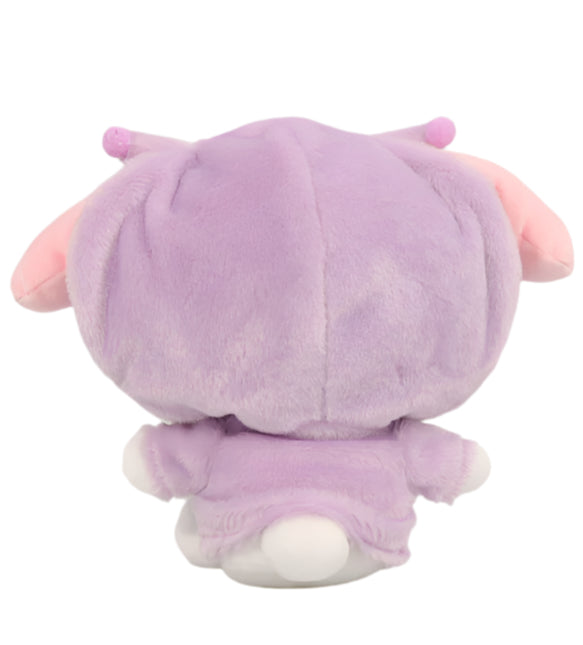 Celebrate the sweetest of friendships with our My Melody Loves Kuromi Friend Purple Hoodie Plushie! This adorable plush features My Melody dressed in a cozy purple hoodie inspired by her friend Kuromi, making it an extra special piece. Crafted from premium soft materials, this heartwarming plushie captures the essence of Sanrio's beloved friendship duo. Whether you're a dedicated collector or simply love the magic of Sanrio friendships, this plush is perfect for cuddles and display. 