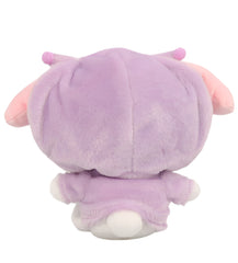Celebrate the sweetest of friendships with our My Melody Loves Kuromi Friend Purple Hoodie Plushie! This adorable plush features My Melody dressed in a cozy purple hoodie inspired by her friend Kuromi, making it an extra special piece. Crafted from premium soft materials, this heartwarming plushie captures the essence of Sanrio's beloved friendship duo. Whether you're a dedicated collector or simply love the magic of Sanrio friendships, this plush is perfect for cuddles and display. 