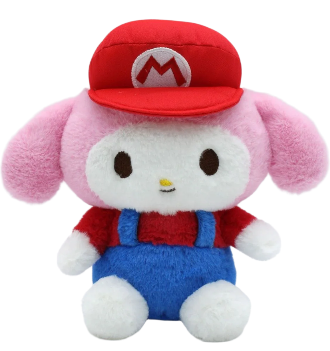 When legends of fun and legends of cute collide, the result is a new, irresistible mashup. Look no further than these Mario Brothers x Sanrio Mash-up Plushies as proof.&nbsp;

Sanrio’s titans, Pochacco, Pompompurin, My Melody and Cinnamoroll, fabulously don the signature gear (hat and overalls) of Nintendo’s most famous plumber-gone-go kart-racer-gone-smash-bro, Mario! With a soft exterior and embroidered faces, they’re perfect for hugging or displaying proudly in any game room.