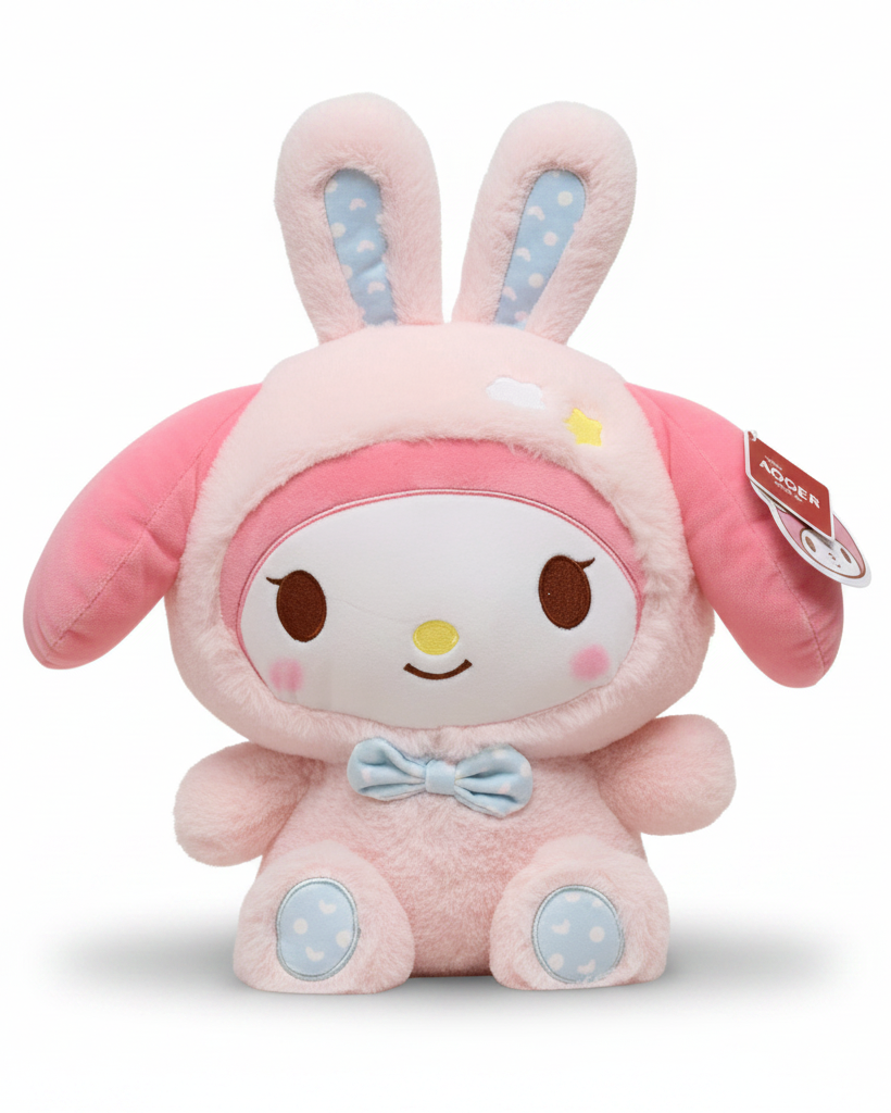 My Melody Polka Dot Pink Bunny Plushie