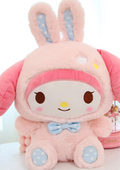 My Melody Polka Dot Pink Bunny Plushie