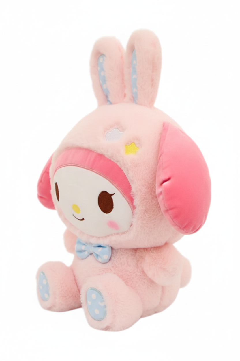 My Melody Polka Dot Pink Bunny Plushie