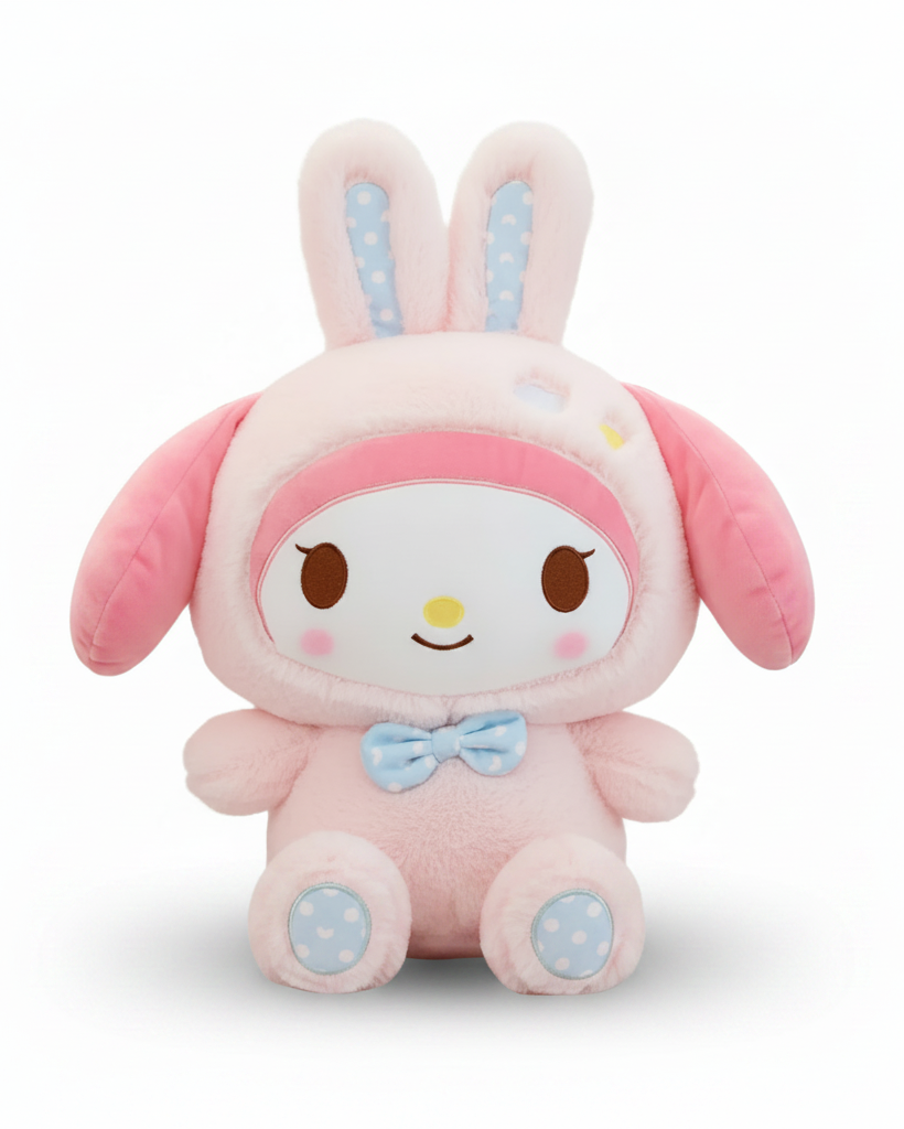 My Melody Polka Dot Pink Bunny Plushie