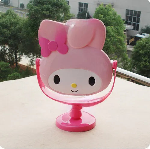 This My Melody Rotating Vanity Mirror, features the beloved Sanrio character, in a perfect blend of cute and functional, making your beauty routine even more delightful. Adorned with My Melody’s iconic ears and bow, this mirror adds a cute flair to your space.