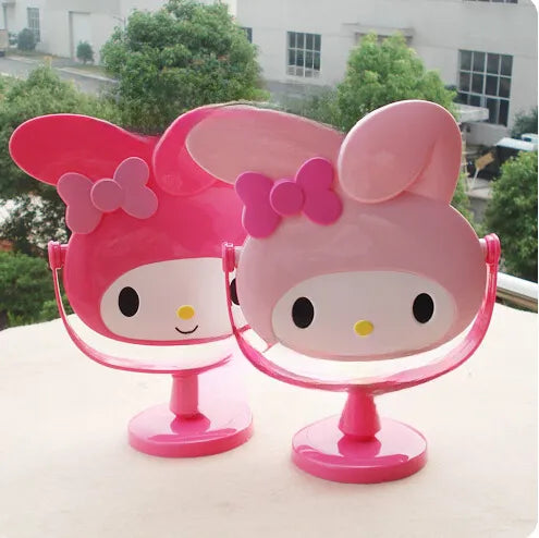 This My Melody Rotating Vanity Mirror, features the beloved Sanrio character, in a perfect blend of cute and functional, making your beauty routine even more delightful. Adorned with My Melody’s iconic ears and bow, this mirror adds a cute flair to your space.