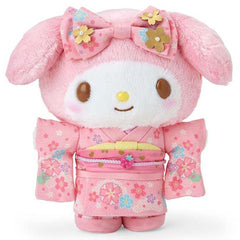 Celebrate Japanese tradition and My Melody's timeless sweetness with this luxurious plushie! Dressed in a beautifully detailed pink floral kimono, My Melody embodies sophistication with her antique-style bow, golden flowers, and intricate floral patterns. Her outfit is complete with a matching obi sash.

This absolutely gorgeous and unique plushie is the perfect addition to any Sanrio collection and a delightful way to bring a piece of Japanese culture into your home. Perfect for fans of My Melody and Japan