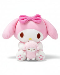 Calling all Sanrio fans! Add a dose of happiness to your life with the adorable My Melody and Mascot Plushie, featuring your favorite character holding their beloved mascot. This charming plushie is the perfect gift or decoration to make your space extra kawaii and bring a smile to your face every day!