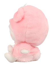 Celebrate the sweetest of friendships with our My Sweet Piano Loves My Melody Friend Pink Hoodie Plushie! This adorable plush features Sweet Piano dressed in a cozy pink hoodie inspired by her best friend My Melody, making it an extra special piece. Crafted from premium soft materials, this heartwarming plushie captures the essence of Sanrio's beloved friendship duo. Whether you're a dedicated collector or simply love the magic of Sanrio friendships, this Sweet Piano plush is perfect for cuddles and display