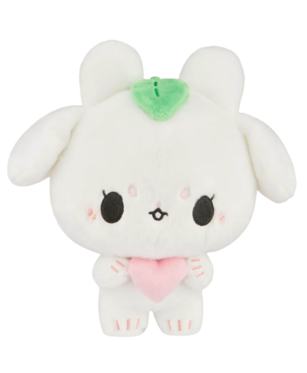 This charming Mystical "Inusagi" Bear-Bunny Plushie features a crisp green leaf atop her head, serving as a unique and whimsical accessory. With a fluffy tail and intricate embroidered details, Inusagi brings a touch of nature's charm into your home. Perfect for snuggles or as a whimsical decorative piece, this plushie is sure to brighten your day with its adorable presence.