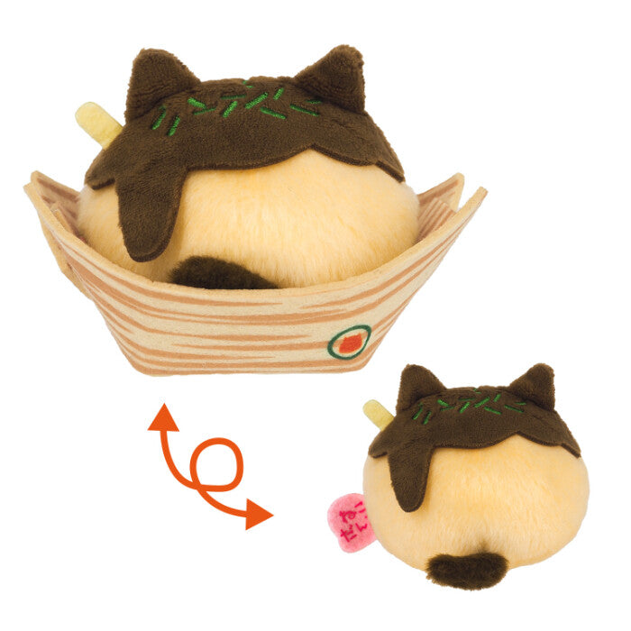 Meet the unique Neko Dango Takoyaki Cat Dumpling Plushie – the purr-fect blend of kawaii and street food fun! Shaped like a traditional dango, this round plush features an adorable cat design inspired by the famous Japanese takoyaki snack, complete with embroidered "sauce" and "topping" details for extra charm. Soft, squishy, and irresistibly cute, it's crafted with plush fabric that’s perfect for cozy cuddles or display.

This Takoyaki Cat Dumpling Plushie is compact enough to fit in your hand and makes a 