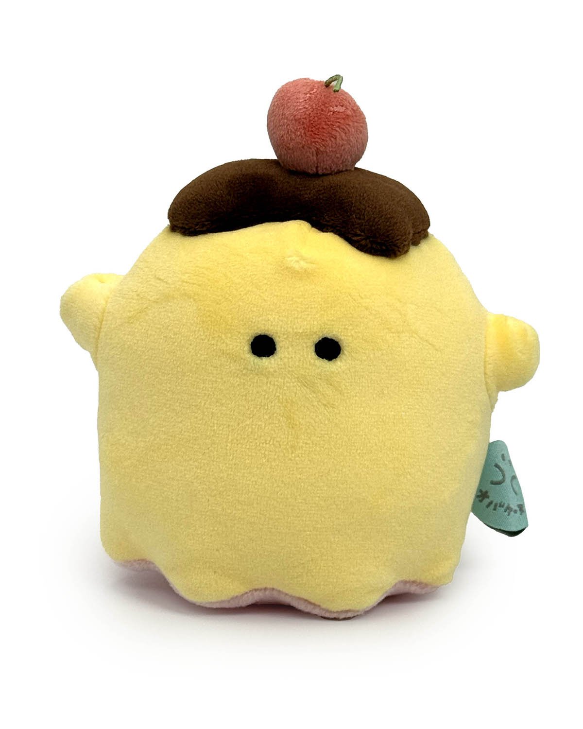 Clever and cute Pompompurin -inspired Ghost mashup plushie. This Obakane Funky Cherry Top Pudding Ghost Plushie is a subtle nod to one of Sanrio’s most popular characters.