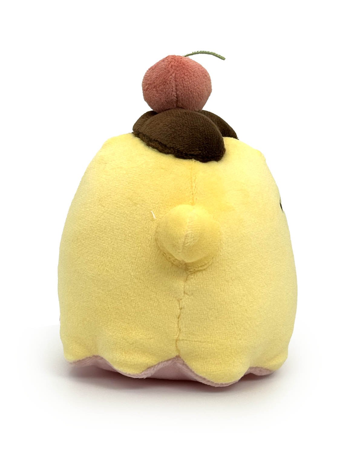 Clever and cute Pompompurin -inspired Ghost mashup plushie. This Obakane Funky Cherry Top Pudding Ghost Plushie is a subtle nod to one of Sanrio’s most popular characters.