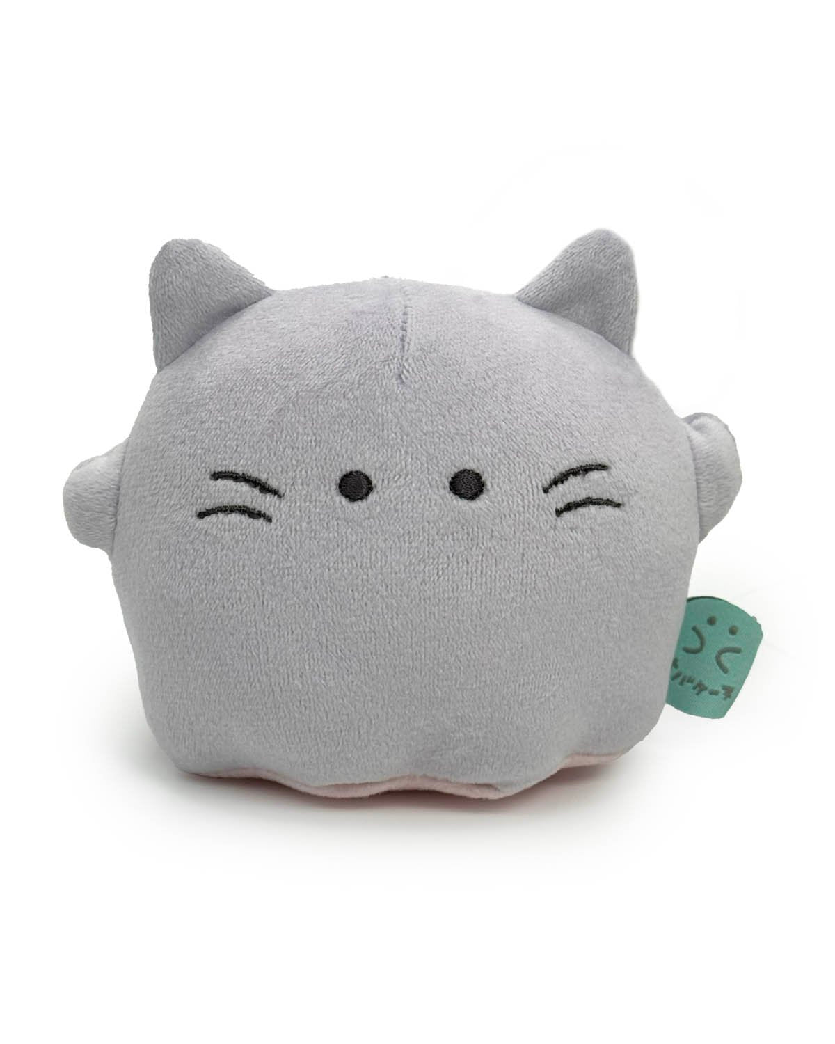 The Obakane Funky Purple Cat Ghost Plushie is dressed in the purr-fect disguise - this delightful purple cat ghost plushie combines the whimsical charm of a ghost with the adorable appeal of a feline friend.