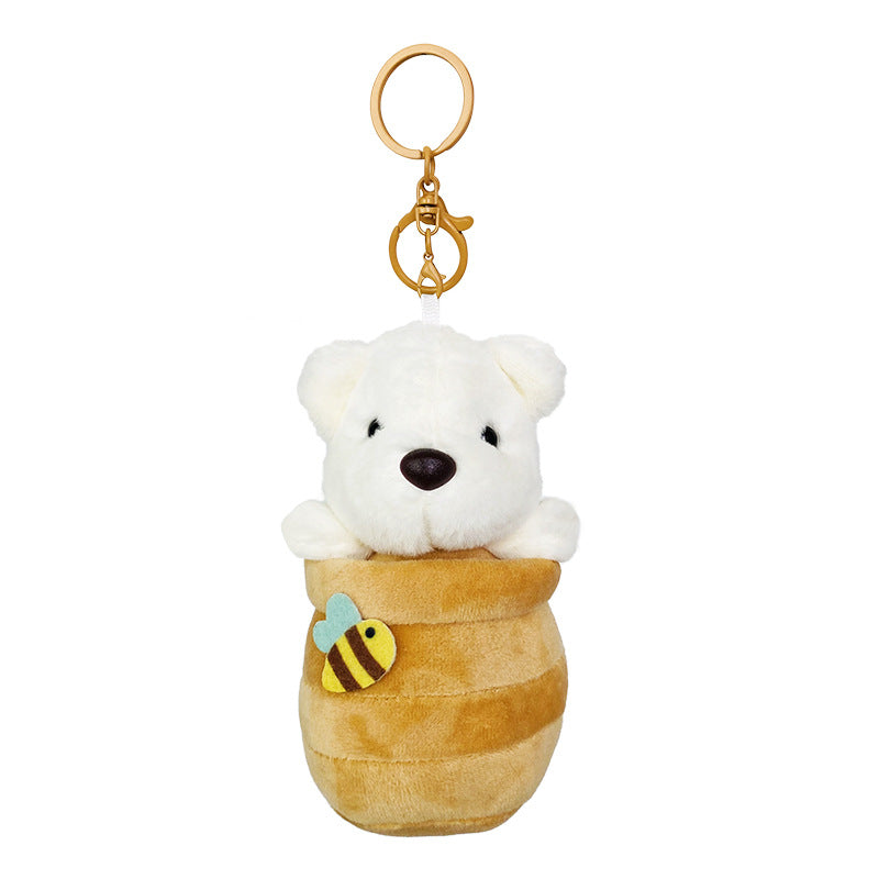 Looking for a fairly large, stuffed plush keychain to just about guarantee your keys will never get lost? Look no further than the Oversized Honey Pot Honey Bear Plushie Keychain.  This soft, adorable stuffed bear will look after your keys so they can't get buried beneath the pile of daily necessities that are forever in your totes and bags