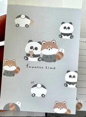 These Panda Buddies Kawaii Mini Notepads feature two different designs, printed in full color. Quality binding, yet easy tear-out sheets.