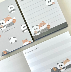 These Panda Buddies Kawaii Mini Notepads feature two different designs, printed in full color. Quality binding, yet easy tear-out sheets.