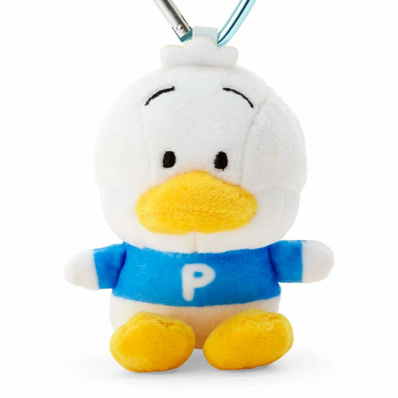 Old school, die-hard fans of Sanrio will remember this retro-cute character "Ahirunopekkle" now casually known as Pekkle the Duck!

This adorable keychain features Pekkle, the charming duck from Sanrio, in a soft mini plush format. With his endearing smile and signature blue t-shirt, Pekkle is sure to bring a pop of color to your keys, bag, or backpack.