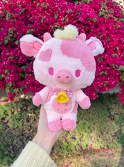 The Pink Hearts Jolene the Cow Plushie is ready to mooo-ve into your heart and become your new best friend. Perfect for cuddle sessions and long conversations, this delightful plush won't steer you wrong!