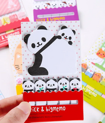 Sweet pandas holding apples and bamboo shoots and playin' with mama- the most adorable way to keep tabs (literally) on your studies and other life plans!  These Playful Panda Sticky Notes include a large memo sized as well as smaller tabs in five differently delightful designs.