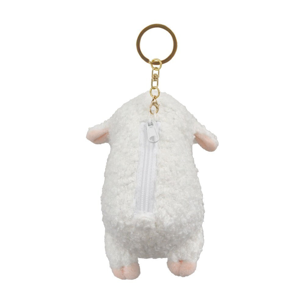 Hanging Sheep Plush Mini Pouch Keychain