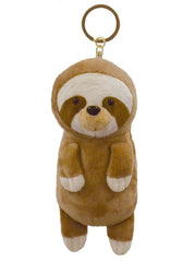 Hanging Sloth Plush Mini Pouch Keychain