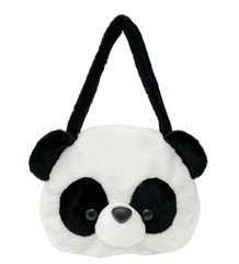 Plush Panda Face Shoulder Bag