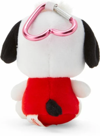 Bring a splash of cuteness to your day with the Pochacco Mini Mascot Heart Clasp Plush Keychain! Featuring Sanrios very own Pochacco the beloved dog character in a mini plush form, this keychain is both adorable and practical. With his laid back demeanor, Pochacco is sure to brighten up your keys, bag, or backpack.